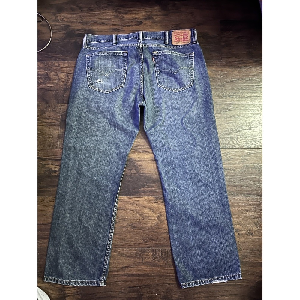 Levi's Mens 559 Relaxed Straight Leg Fit Jeans Lot  38"W X 30"L Blue Denim Light - Picture 6 of 10